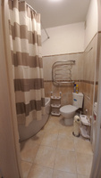 Штора для ванной комнаты тканевая на люверсах "Полосы бежевые" размер 200х240см.(высота 200см х ширина 240см) #39, Юлия В.