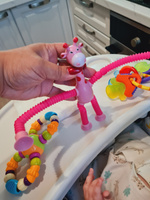 Детская игрушка для малышей мальчиков и девочек жираф на присоске для ребенка 3 года Развивающая игра для развития мелкой моторики, Для детей в машину #159, Наталья К.