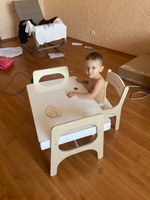 Детский стол и стул набор Little cat. Растущий комплект мебели для детей. Регулируемые по высоте стол трансформер со стульчиком #6, Юлия Х.