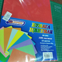 Цветная бумага А4 тонированная двусторонняя, 100 листов 10 цветов, для офисной техники, набор для творчества, школы #6, Анна К.