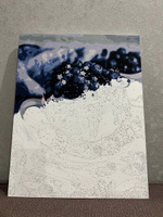 Картина по номерам Hobruk "Чашка с ягодами" на холсте на подрамнике 50х40, раскраска по номерам, набор для творчества, еда и напитки / живопись #6, Ангелина Т.