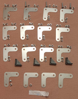 Комплект крепежа для металлического стеллажа - 4 подпятника, 16 уголков жесткости, 32 болтов и гаек #3, Геннадий М.