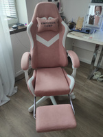 Компьютерное кресло Emperor Camp игровое детское с подножкой, стул школьный, геймерское игровое кресло, износостойкая кожа, розовый #90, Светлана Л.