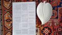Блюдо сервировочное для подачи из керамики "Линден", размер 20х13х1,5 см, цвет белый #96, елена д.