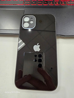 Чехол стеклянный для iPhone 11 с защитой для камеры, черный #157, Сергей К.