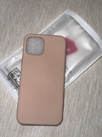 Силиконовый чехол для iPhone 12 Pro Max / Silicone Case DF на Айфон 12 Про Макс с бархатистым покрытием внутри, Пудровый розовый #32, Елена М.