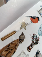 Декоративные новогодние наклейки для ежедневника, планера, творчества, скрапбукинга, набор из 102шт эстетичных стикера COZU WINTER #220, Мария Н.