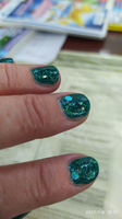 Masura Лак для ногтей Изумрудный Фикус, Зеленый, С глиттером, 11 мл #112, Мария А.