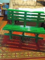 Скамейка со спинкой пласт. 120*53*80 см (зеленый) "стандарт пластик" #8, Александра С.