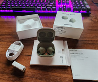 Беспроводные True Wireless внутриканальные наушники Samsung Galaxy Buds 2 с микрофоном, с шумоподавлением, оливковые #83, Владимир А.