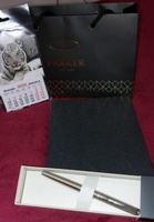 Подарочный набор: Ручка перьевая Parker Jotter Stainless Steel, ежедневник серый с серебряным срезом недатированный и подарочный пакет 2030946 #15, Оксана К.