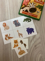 Обучающая настольная игра "Лото Животные" KoroBoom для малышей, с картинками диких и домашних животных #3, Анастасия Л.