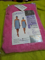 Набор для бани и сауны женский махровый Bio-Textiles (полотенце-накидка, чалма, рукавица), 3 предмета, 100% хлопок, цвет: розовый, размер S-L #18, Ирина С.