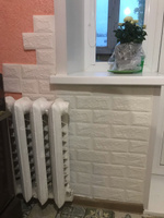 "Кирпич белый" 5 шт. самоклеящиеся мягкие 3D ПВХ панели для стен и потолка 700*770*4 мм вместо 3D обоев для стен и потолочной плитки #66, Лидия Р.