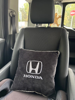 Подушка DEKOS с вышивкой для автомобиля Honda, Вельвет, 1 шт. #69, Оксана М.