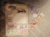 Развивающая деревянная игра пазл для малышей "Зоопарк" (развивающие пазлы для маленьких, подарок на день рождения, для мальчика, для девочки) Десятое королевство #90, ПД УДАЛЕНЫ