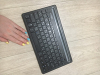 Компактная беспроводная Bluetooth-клавиатура со встроенным аккумулятором (Lithium 230mAh) и подставкой под планшет/телефон JETACCESS SLIM LINE K3 BT, черный #39, Надежда Н.