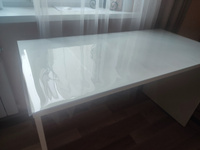Скатерть силиконовая, гибкое стекло на стол 60x120 см толщина 1,5 мм прозрачная, Max&Home #11, Елена С.