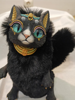 Кошка-бастет черная с зелеными глазами. Игрушка авторская, ручная работа, шарнирная #6, Наталья К.
