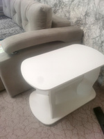 Журнальный стол MARCO 2 (МАРКО 2) белый, 78,5х44,6х52,1 см / кофейный столик на колесиках / в гостиную, спальню, офис #1, Наталья М.