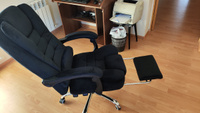 Кресло компьютерное велюровое для дома и офиса черное FRANDER #6, Светлана К.