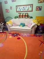 Плюшевый эластичный чехол на диван, чехол на четырехместный диван, кремового цвета #8, Ирина В.