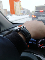 Ремешок для часов NAGATA кожаный 22 мм, черный, гладкий #72, valentin g.