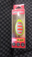 Вращающаяся блесна для рыбалки Mottomo Fire Blade #4 17g Fluo 46 #22, Константин Д.