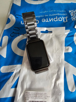 Блочный ремешок для смарт часов Xiaomi Mi Band 7 Pro (Steel Strap) / Металлический ремень браслет с застежкой для умных часов Сяоми Ми Бэнд 7 Про, Черный #6, Оксана С.