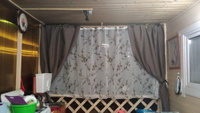 Curtain & Textile Тюль высота 140 см, ширина 250 см, крепление - Лента, Белый,светло-коричневый #61, Елена В.