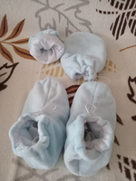 Набор голубой для парафинотерапии варежки и носки утеплённые, согревающие, косметические для Спа-процедур многоразовые. Nail Expert #1, Анна