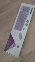 Мышь и клавиатура комплект мультимедийный Smartbuy ONE 250288AG, бело-сиреневый #13, Зарина Х.