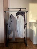 Вешалка напольная для одежды в прихожую, гардеробную, металлическая, открытая стойка для хранения #4, Ксения К.