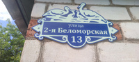 Адресная табличка светонакапливающая на дом 490х330 мм. "Домовой знак Аисты", коричневая, из алюминиевого композита и светонакапливающей пленки FES , УФ печать не выгорает #29, Евгений Л.