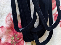 Вешалка-плечики для одежды бархатные 10 шт Ridberg, черный #96, Екатерина Л.