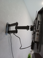 Кронштейн для телевизора или монитора на стену выдвижной, наклонный, поворотный диагональ 14-37" до 20 кг #3, Марина К.