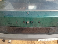 Орнамент LADA Трафарет на крышку багажника шильдик ЛАДА черный, хром #6, Амир Х.