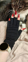 Компрессионные перчатки / Эластичные перчатки с половинными пальцами, черные S #3, Валерия Ч.