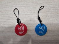 NFC метка-брелок эпоксидный (1 шт) для автоматизации умный дом (электронная визитка) Синий цвет #5, Сергей Г.