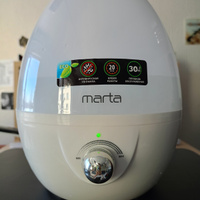 Увлажнитель воздуха со встроенным антивирусным УФ фильтром MARTA MT-2370 белый жемчуг #6, Светлана Г.