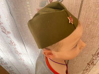 Пилотка военная 55 размера с подкладкой, 23 февраля, 9 мая, День Победы, для детей #3, Александра С.