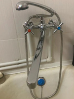 Смеситель для ванны с душем двухвентильный/ кран в ванную BQT72-800AA, цвет: хром #8, Женя П.