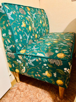 Прямой диван MONOFIX ОДОС ПРИНТ, Лимон зеленый, микровелюр, 100х61х82 см (ШхГхВ) #1, Анна Г.