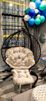 Подвесное кресло кокон Smile Ажур в комплектации "Премиум" Круглая велюровая подушка + реклайнер #6, Кристина К.