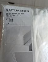 NATTJASMIN Простынь на резинке 180х200 см IKEA, натяжная, белый (40349456) #14, Name