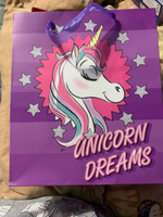 Пакет подарочный Disney Минни Маус "Unicorn dreams", ламинированный, вертикальный, размер 23х27х11,5 см, подарочная упаковка #80, Катерина З.