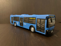 Инерционный автобус Play Smart 1:43 ЛиАЗ-5292 28 см. 9690-D Маршрут Синий #4, Альберт Николаевич
