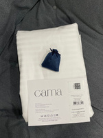 Постельное Белье Страйп Сатин 2 Спальное Белое Cama, полоса 1*1см, 100% хлопок #13, Елена Б.