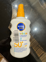 Детский солнцезащитный спрей NIVEA Sun Ультра защита для чувствительной кожи SPF 50+, сверхводостойкий, 200 мл #75, Наталия Б.