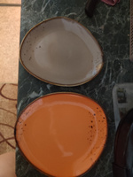 Блюдо для сервировки и подачи фарфоровое Magistro "Церера", размер 18х15,6 см, цвет коричневый #2, Лилия В.